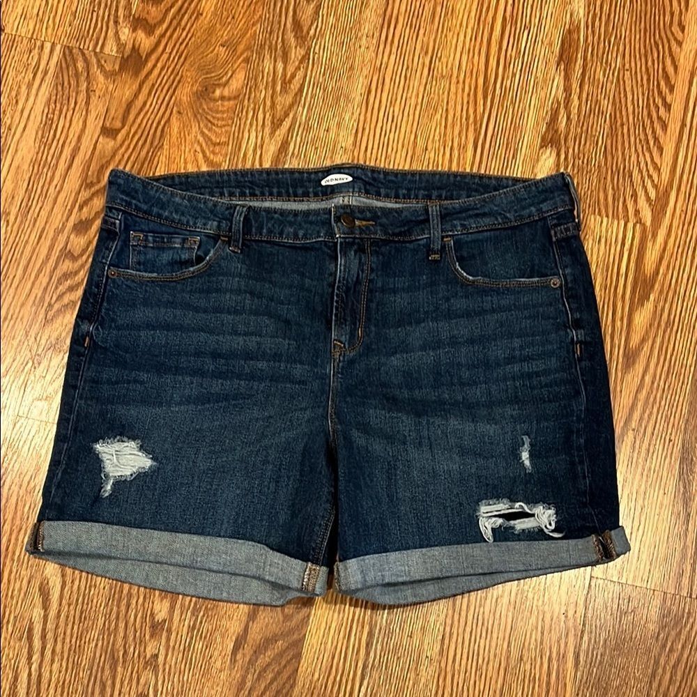 Old Navy Blue Jean Shorts Distressed Cut-Offs
